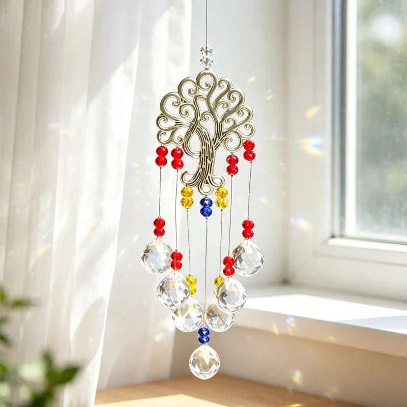 Window Suncatcher Tree of Life Crystal Beads 41 cm