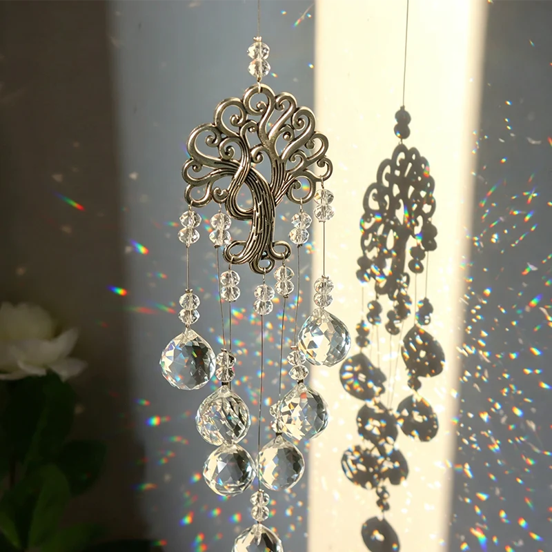 Window Suncatcher Tree of Life Crystal Beads 41 cm