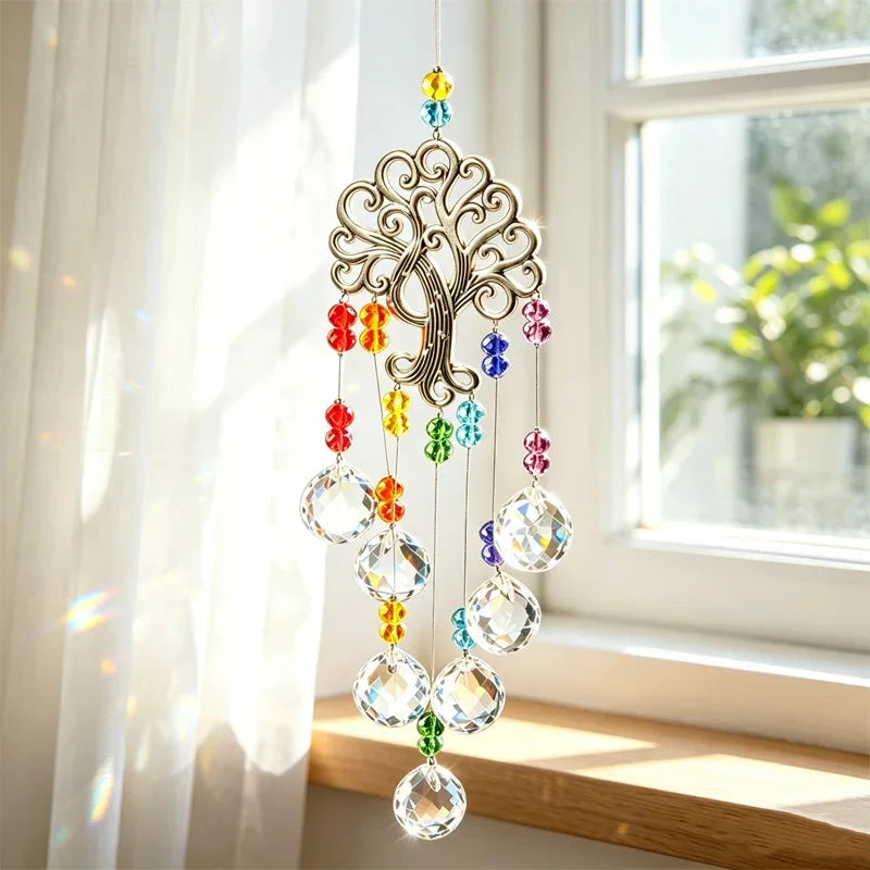 Window Suncatcher Tree of Life Crystal Beads 41 cm
