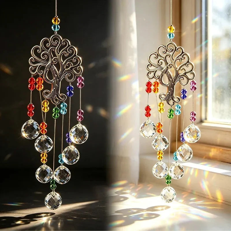 Window Suncatcher Tree of Life Crystal Beads 41 cm