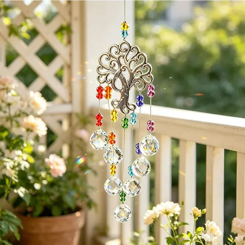 Window Suncatcher Tree of Life Crystal Beads 41 cm