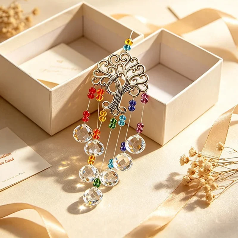 Window Suncatcher Tree of Life Crystal Beads 41 cm