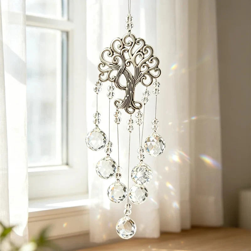 Window Suncatcher Tree of Life Crystal Beads 41 cm
