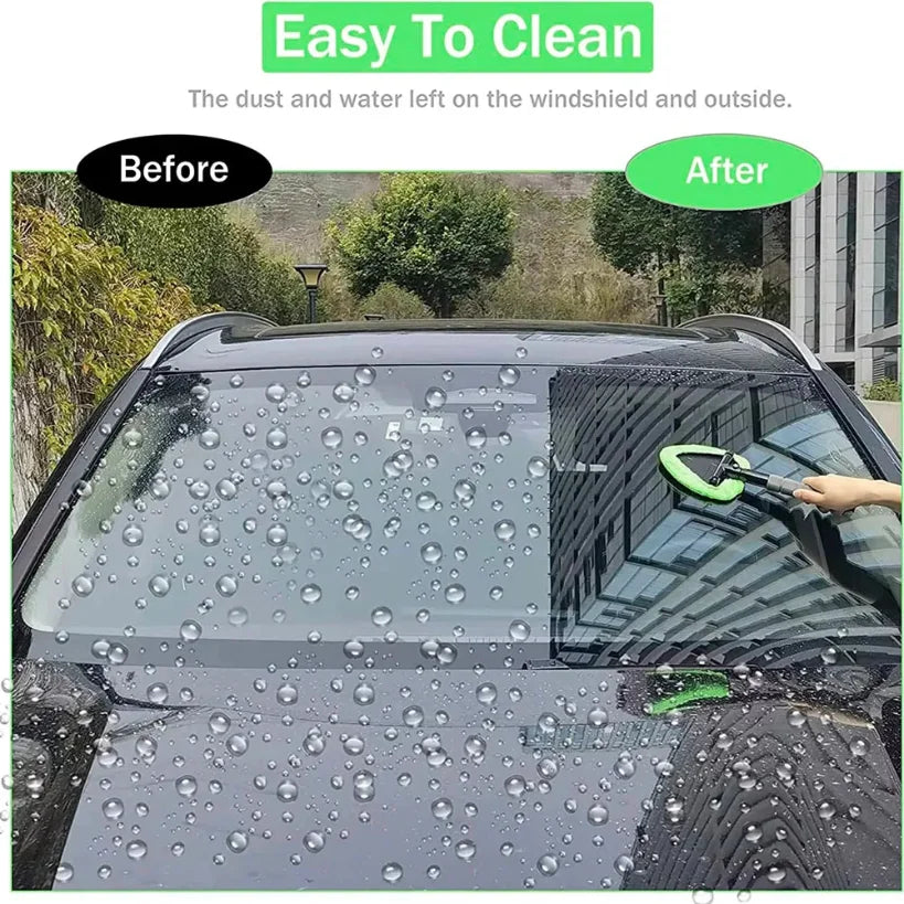 Windshield Cleaning Brush Telescopic Aluminum Handle Washable Microfiber Head