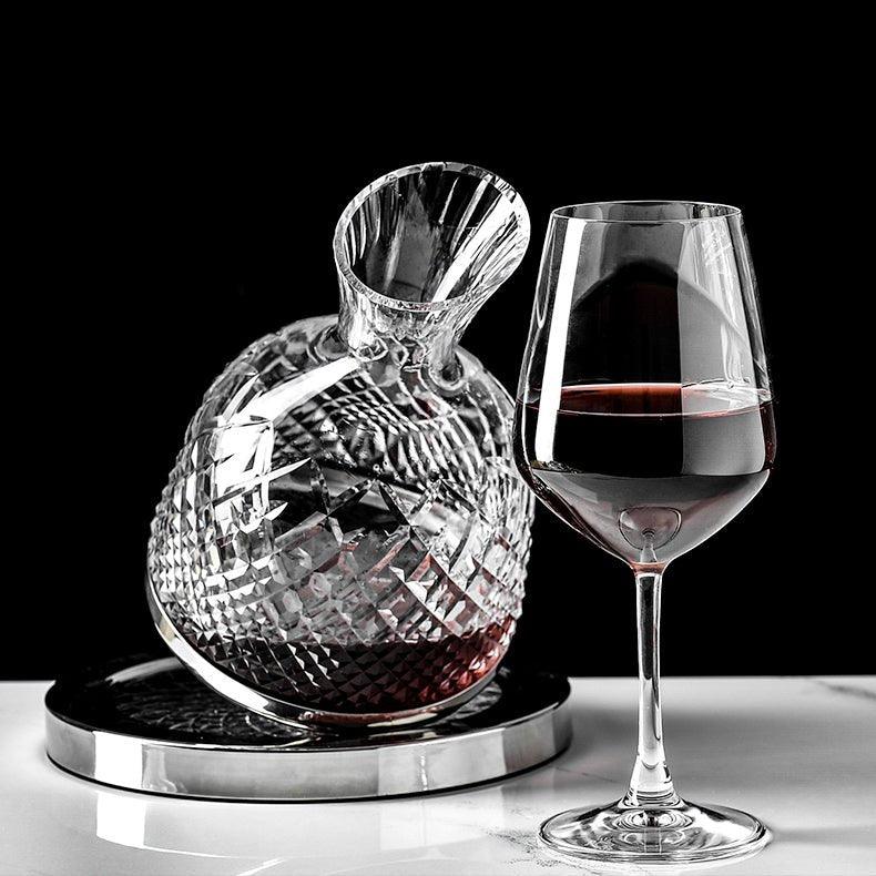 Wine Decanter 360° Rotating Hand-Blown Lead-Free Crystal 1.5L