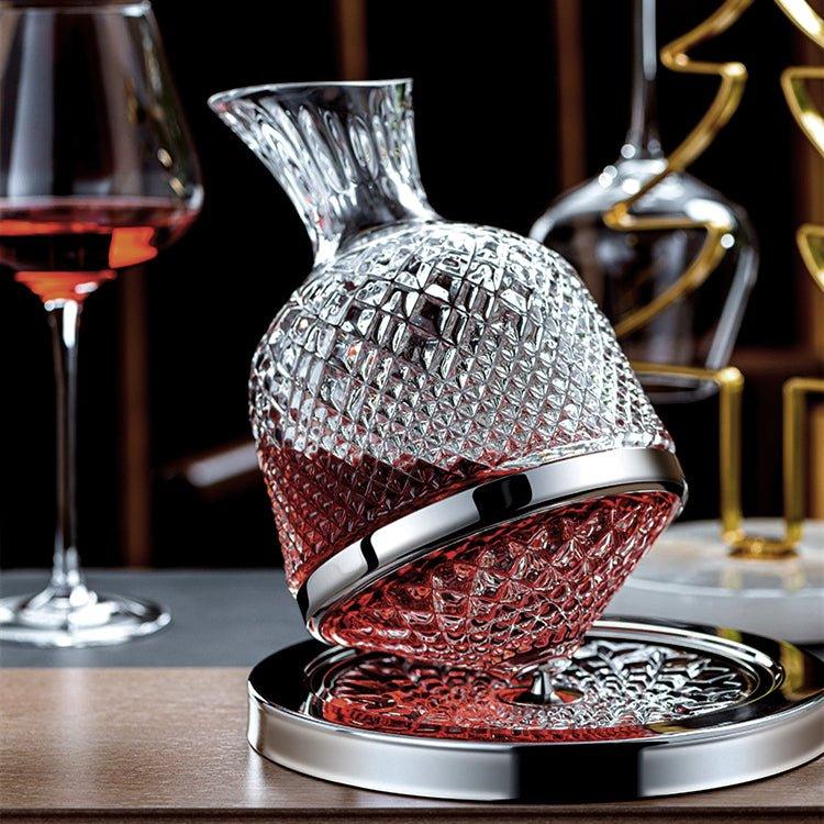 Wine Decanter 360° Rotating Lead-Free Crystal 1.5L