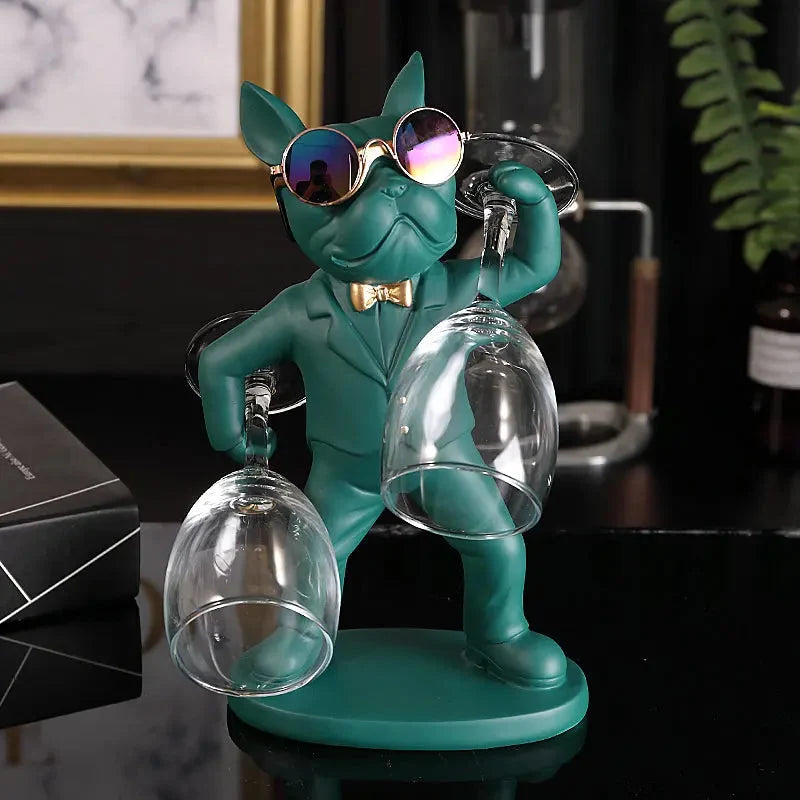Wine Glass Holder Handcrafted Dog-Shaped Secure Hold