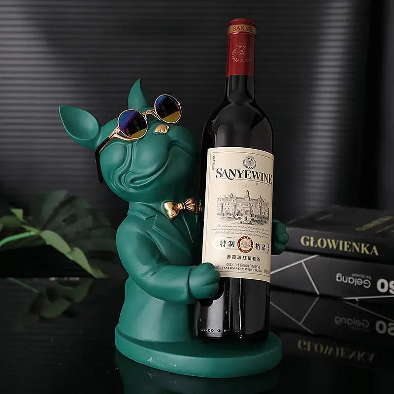 Wine Glass Holder Handcrafted Dog-Shaped Secure Hold