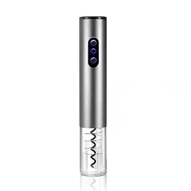 Wine Opener One-Button Battery-Powered Built-In Foil Cutter & Stopper