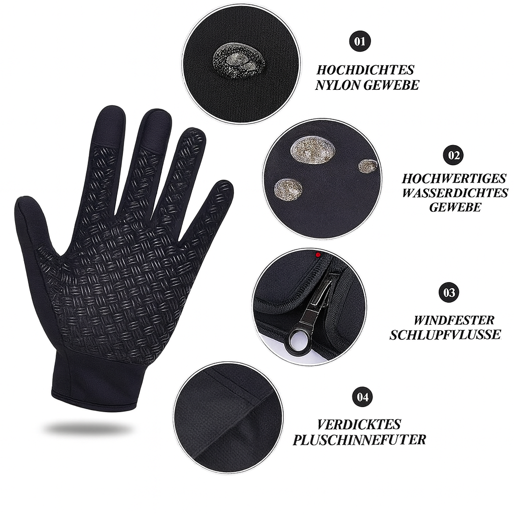 Winter Gloves Waterproof & Windproof Fleece Lined