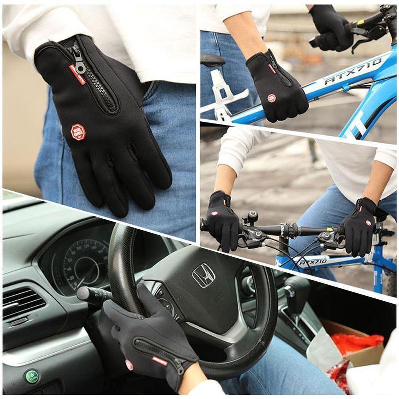 Winter Gloves Waterproof & Windproof Fleece Lined