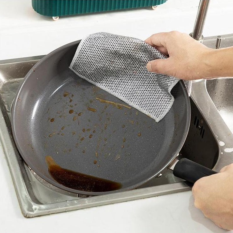 Wire Cleaning Cloths Diamond Mesh Non-Scratch Pack of 4