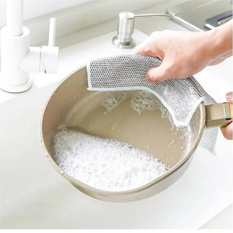 Wire Cleaning Cloths Diamond Mesh Non-Scratch Pack of 4