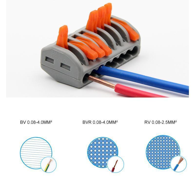 Wire Connector Set Tool-Free Lever Set of 10