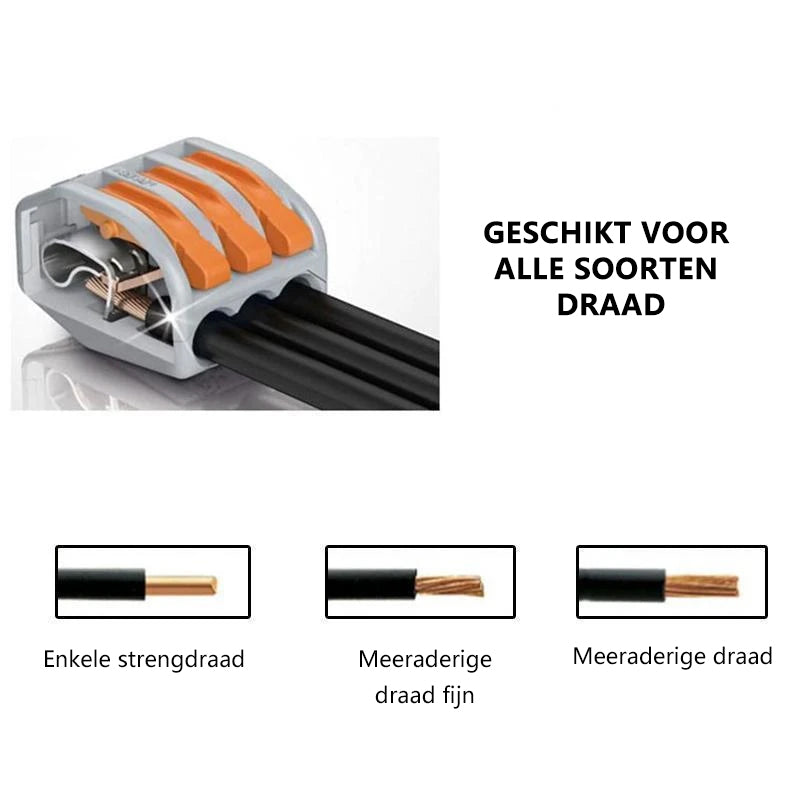Wire Connector Set Tool-Free Lever Set of 10