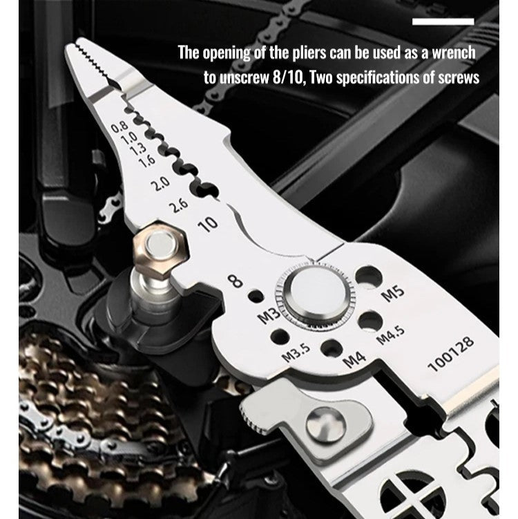Wire Stripper Pliers 7-in-1 Multi-Tool High-Carbon Steel Ergonomic Grip