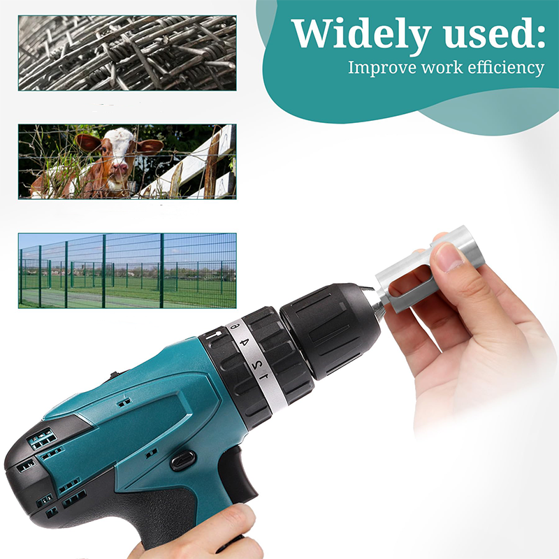 Wire Tensioner Attachment For Drill Hardened Steel Non-Slip Shaft