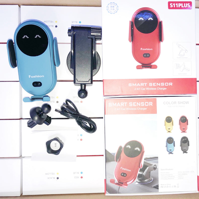 Wireless Car Charger 15W Fast Charge Auto Clamp