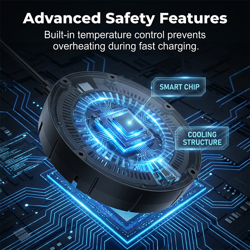 Wireless Charger Under-Desk Invisible Mount Adaptive Fast Charging