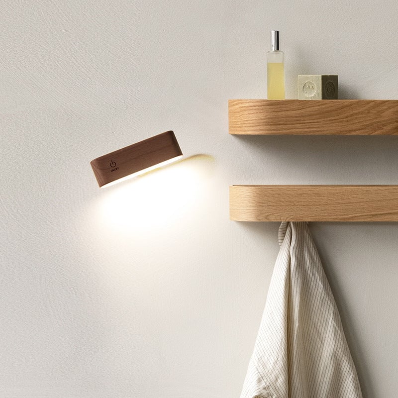 Wireless Charging Dock Solid Wood Magnetic Snap