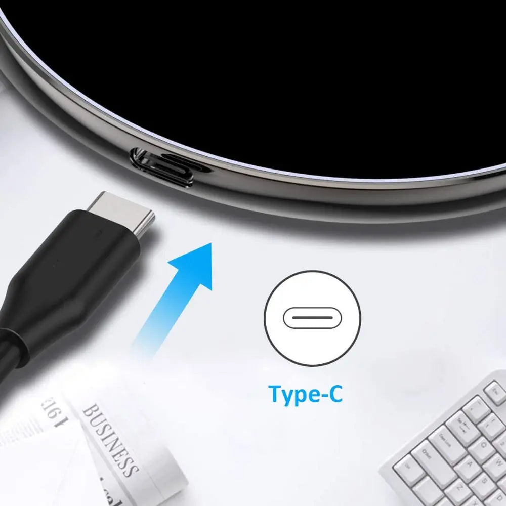 Wireless Charging Pad 30W Fast Charging LED Ring
