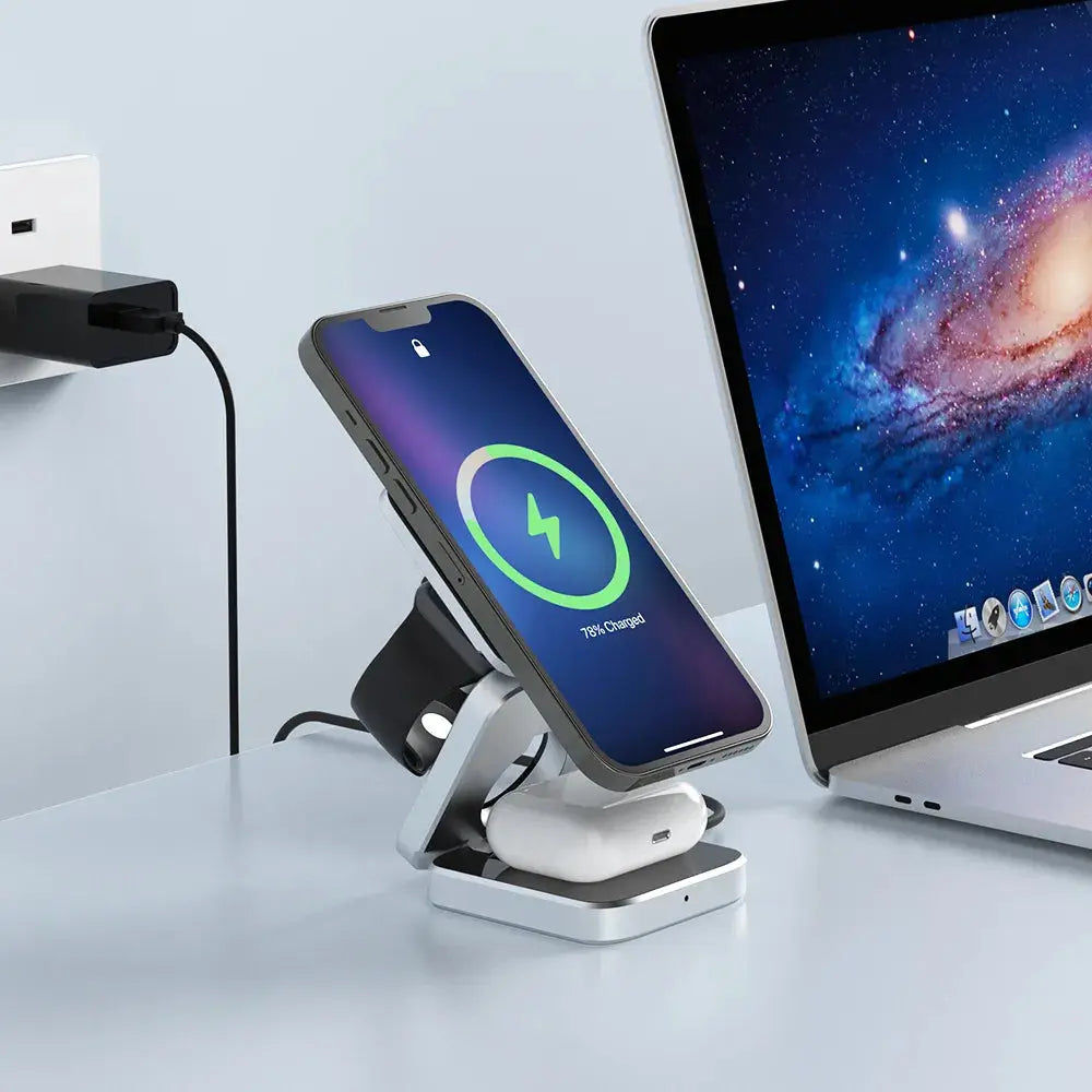 Wireless Charging Station 3-in-1 Foldable 30W