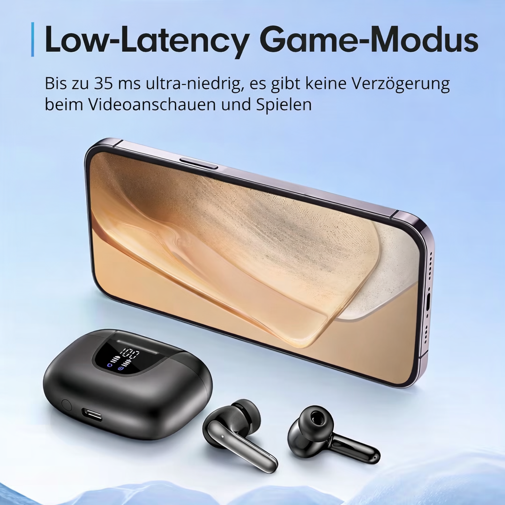 Wireless Earbuds 30-Hour Battery Clear Stereo & Mic