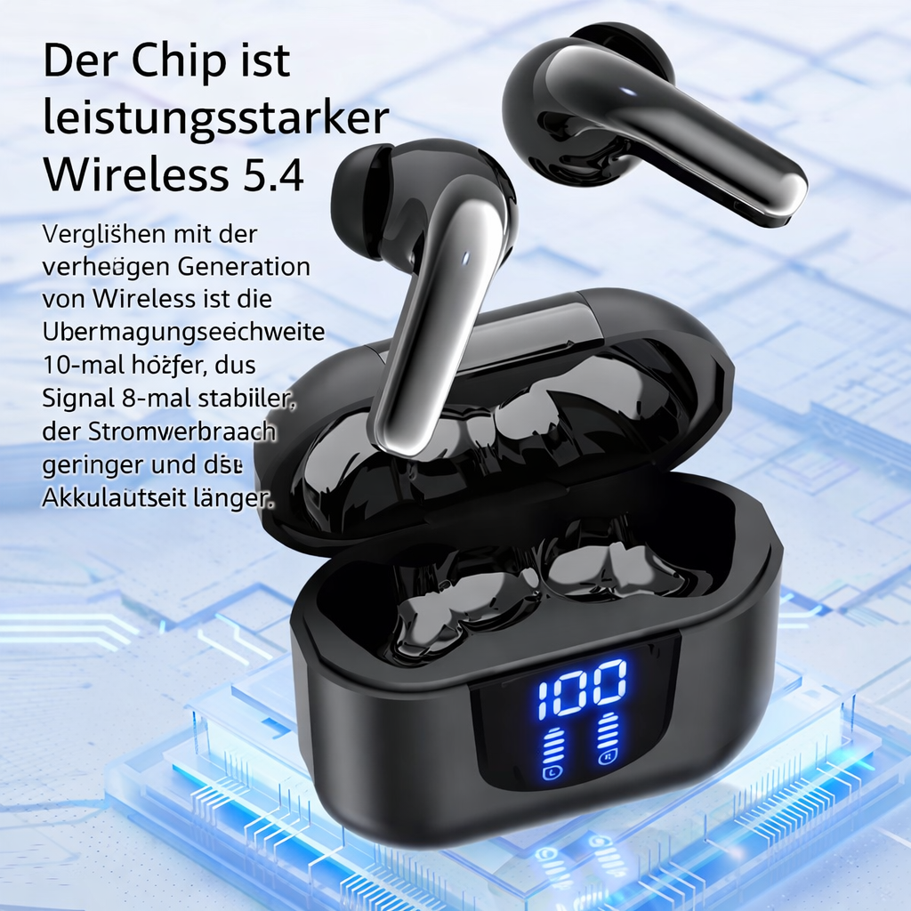 Wireless Earbuds 30-Hour Battery Clear Stereo & Mic