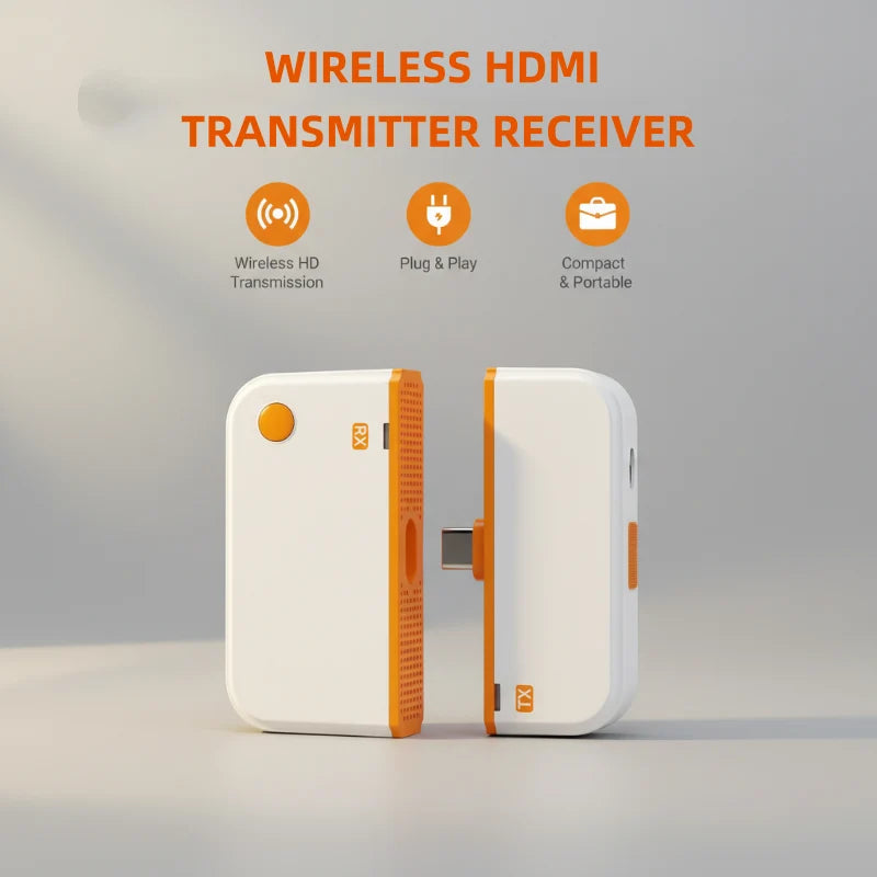 Wireless HDMI Transmitter 1080P 60Hz USB-C Plug-And-Play