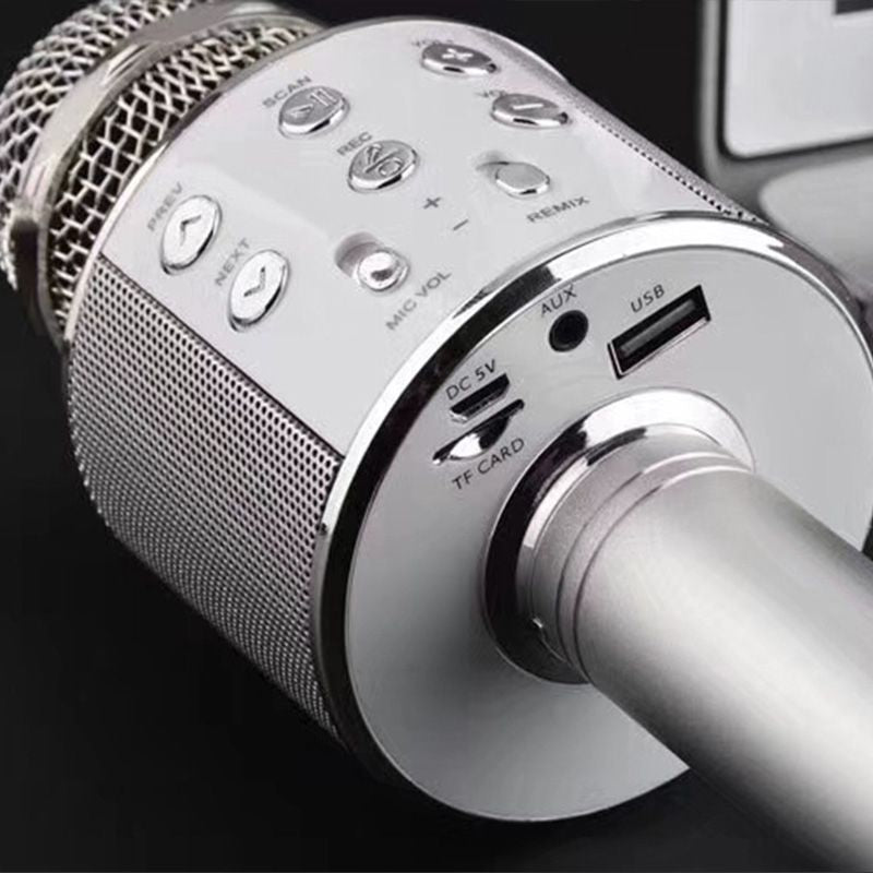 Wireless Karaoke Microphone Bluetooth & Stereo Speakers Noise-Canceling