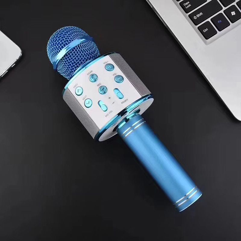 Wireless Karaoke Microphone Bluetooth & Stereo Speakers Noise-Canceling