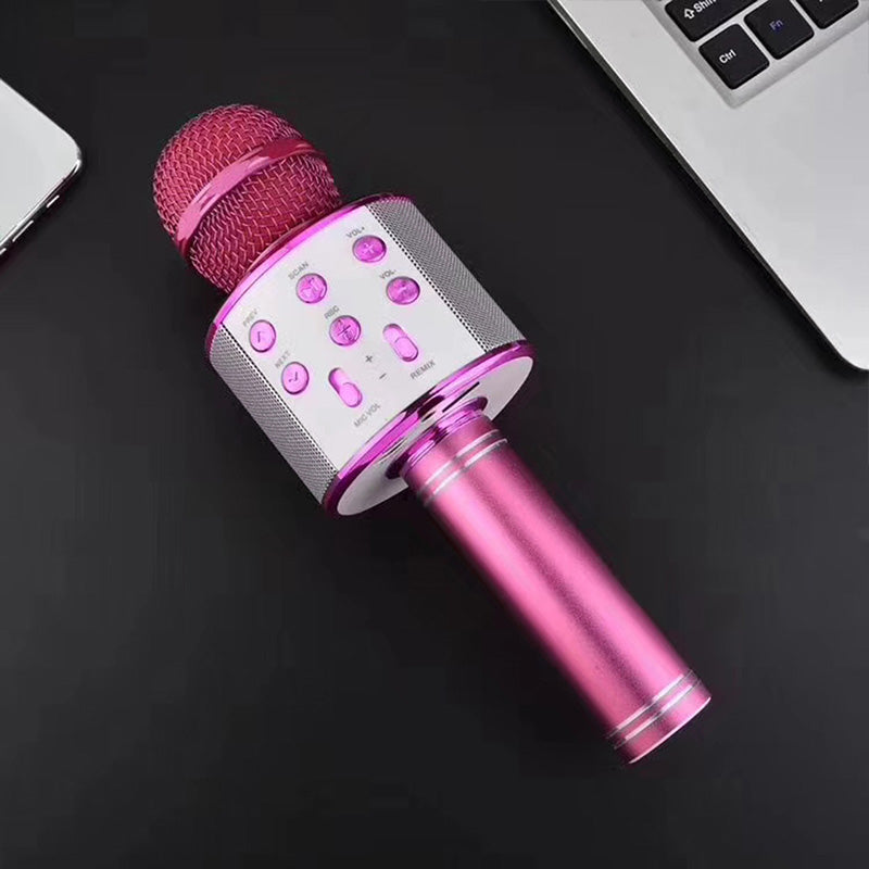 Wireless Karaoke Microphone Bluetooth & Stereo Speakers Noise-Canceling