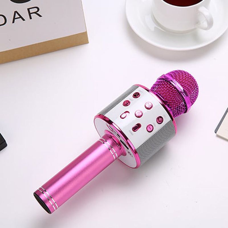 Wireless Karaoke Microphone Bluetooth & Stereo Speakers Noise-Canceling