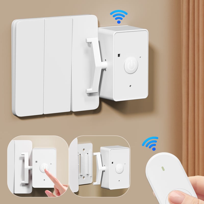 Wireless Light Switch One-Button Long Range USB Rechargeable