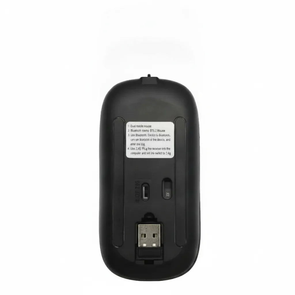 Wireless Mouse Rechargeable Bluetooth 5.2 & 2.4 GHz Ergonomic
