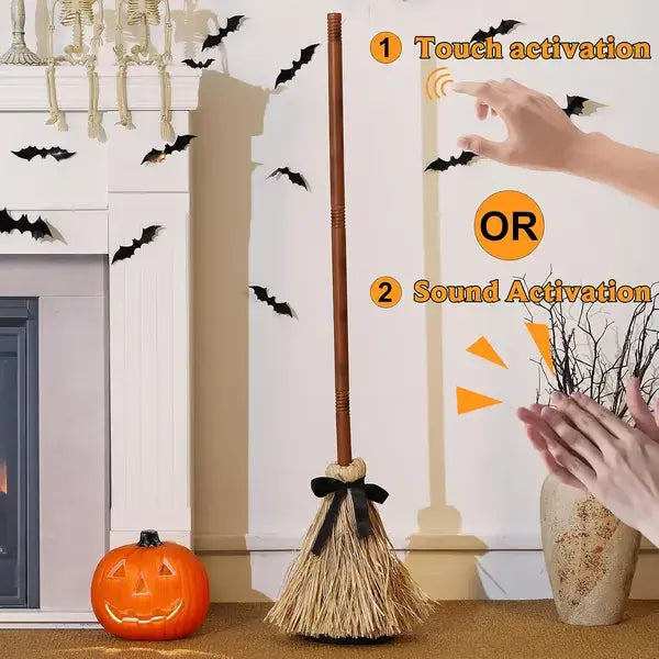 Witch Broom Floating Sound & Touch Activated