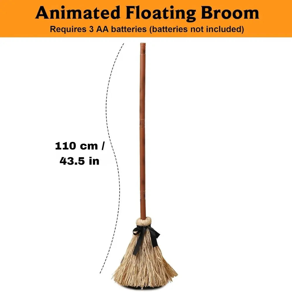 Witch Broom Floating Sound & Touch Activated