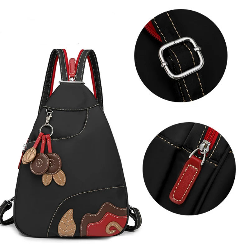 Women's Backpack Convertible 3-Way Multi-Compartment Weather-Resistant Nylon