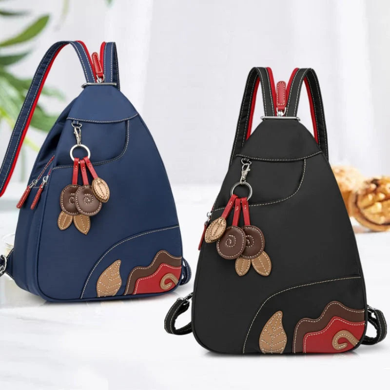 Women's Backpack Convertible 3-Way Multi-Compartment Weather-Resistant Nylon