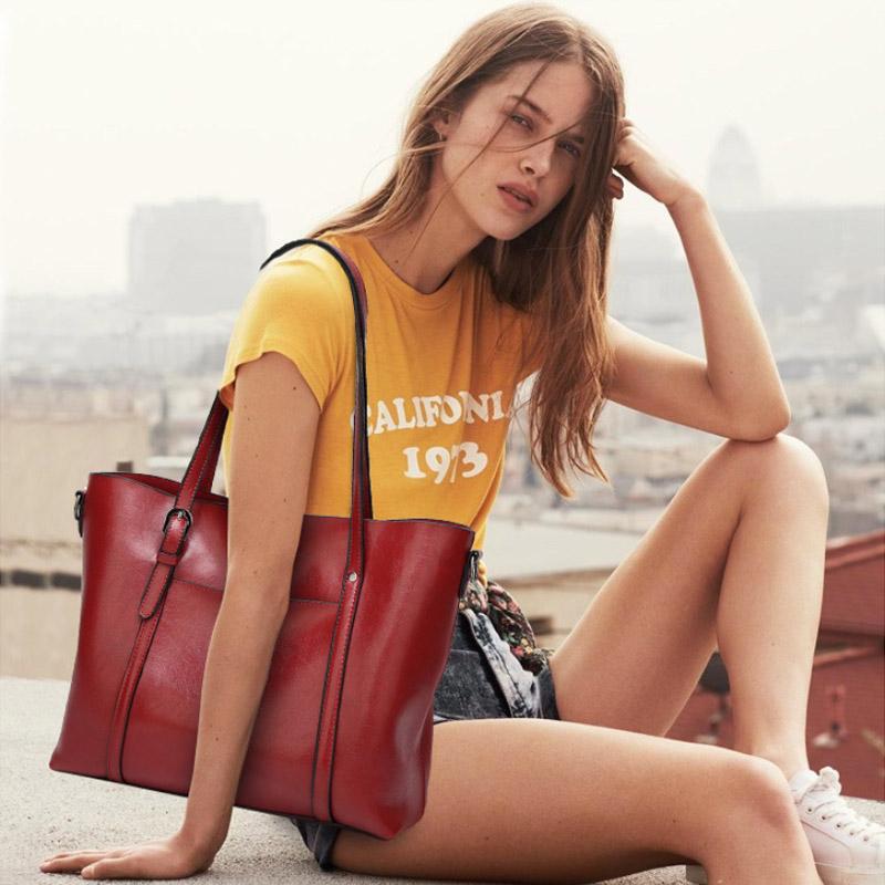 Women's Handbag PU Leather Large Capacity & Multiple Compartments