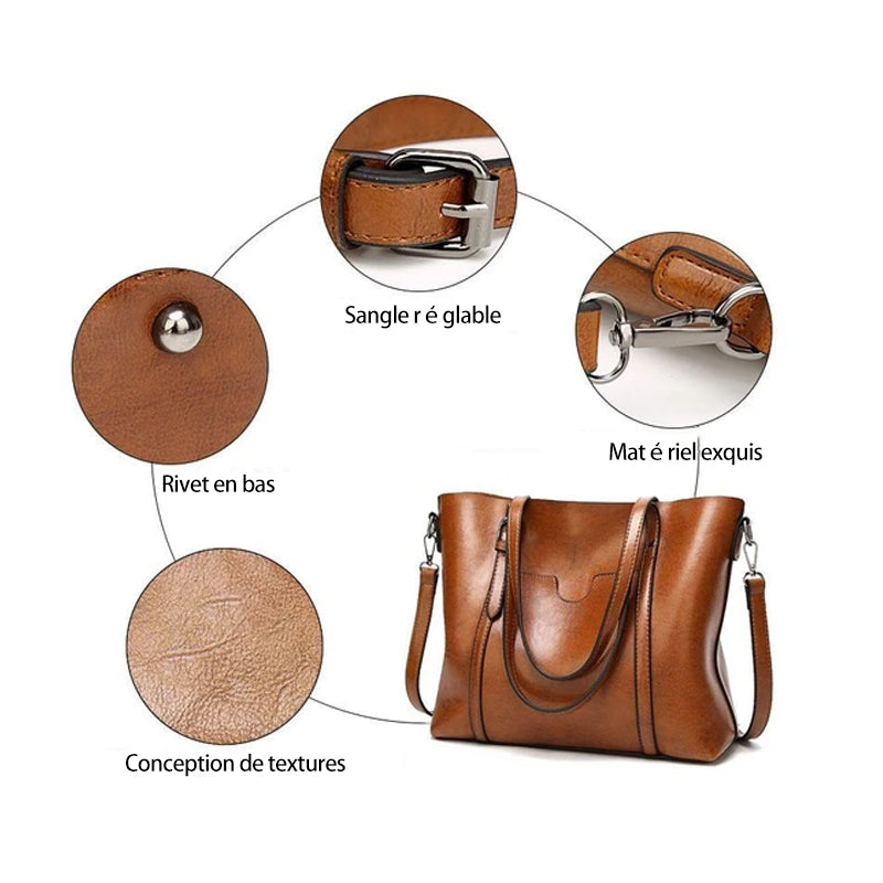 Women's Handbag PU Leather Large Capacity & Multiple Compartments