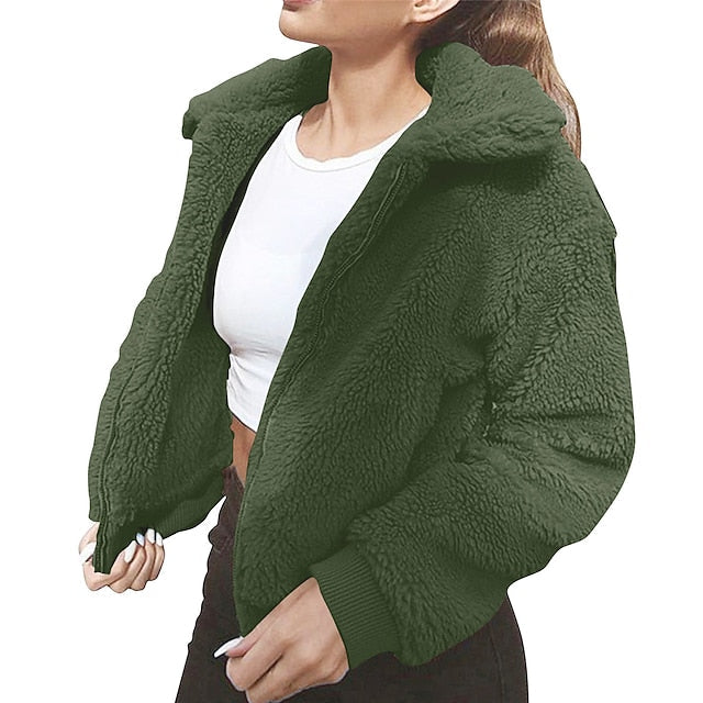Women's Hoodie Brushed Fleece Lined Cotton Blend