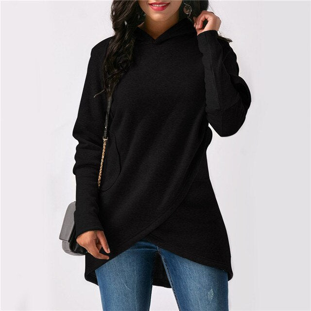 Women's Hoodie Soft Kangaroo Pocket & Drawstring Hood
