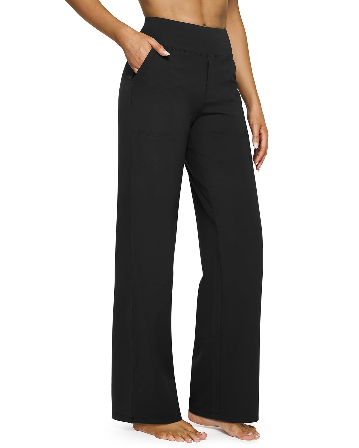 Women's Pants High-Rise Wide-Leg Four-Way Stretch & Moisture-Wicking