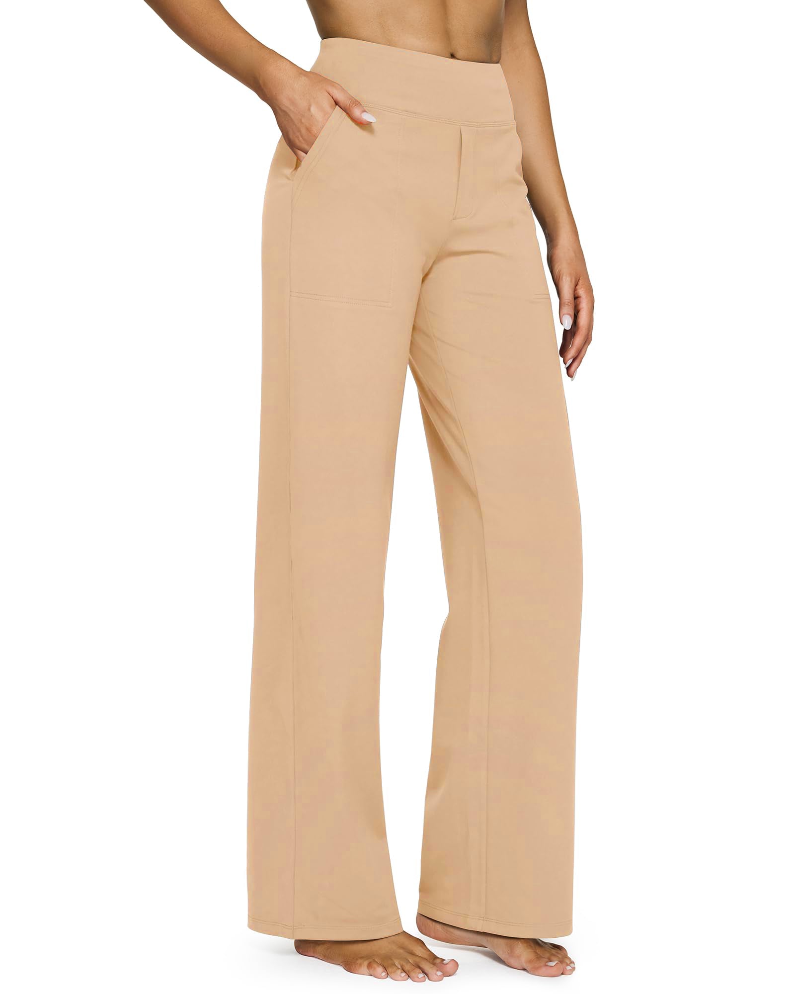 Women's Pants High-Rise Wide-Leg Four-Way Stretch & Moisture-Wicking