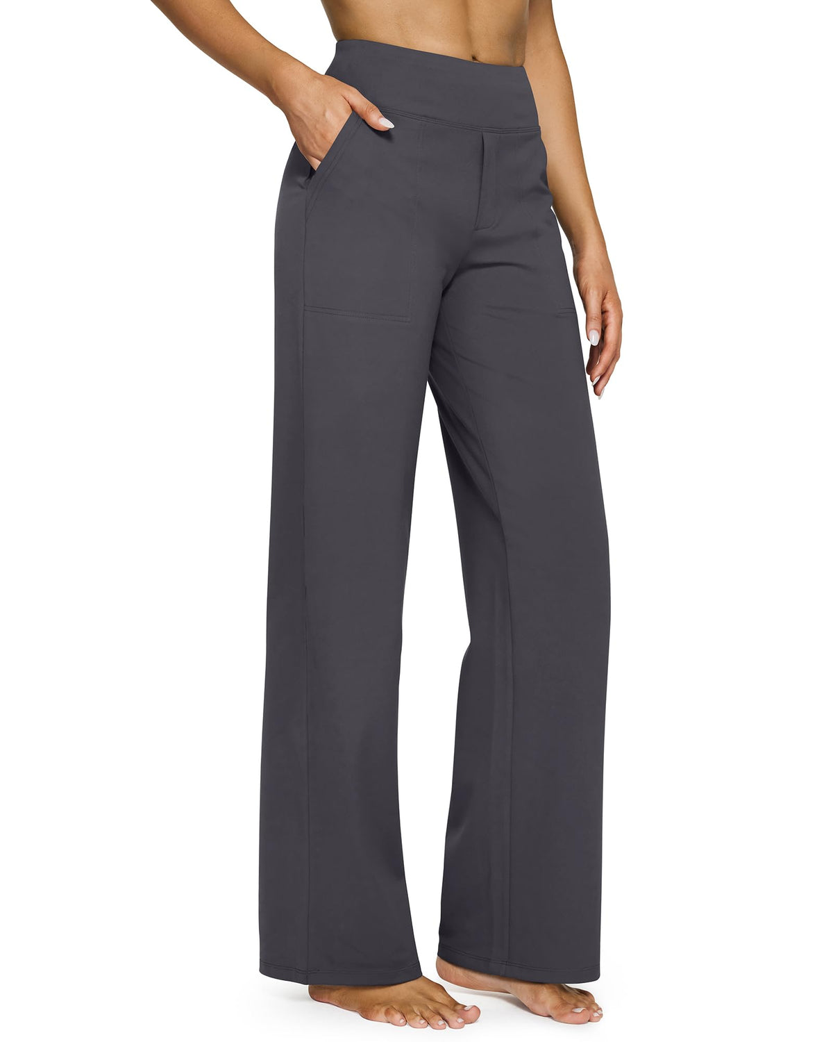 Women's Pants High-Rise Wide-Leg Four-Way Stretch & Moisture-Wicking