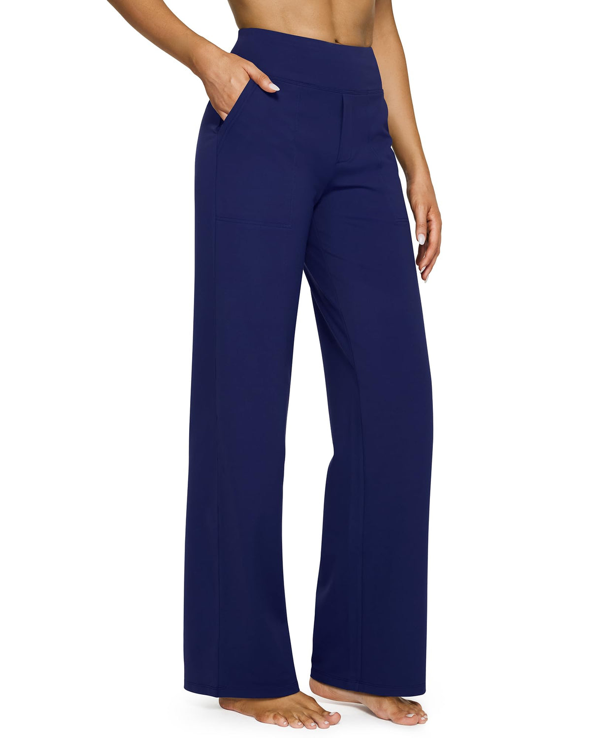 Women's Pants High-Rise Wide-Leg Four-Way Stretch & Moisture-Wicking