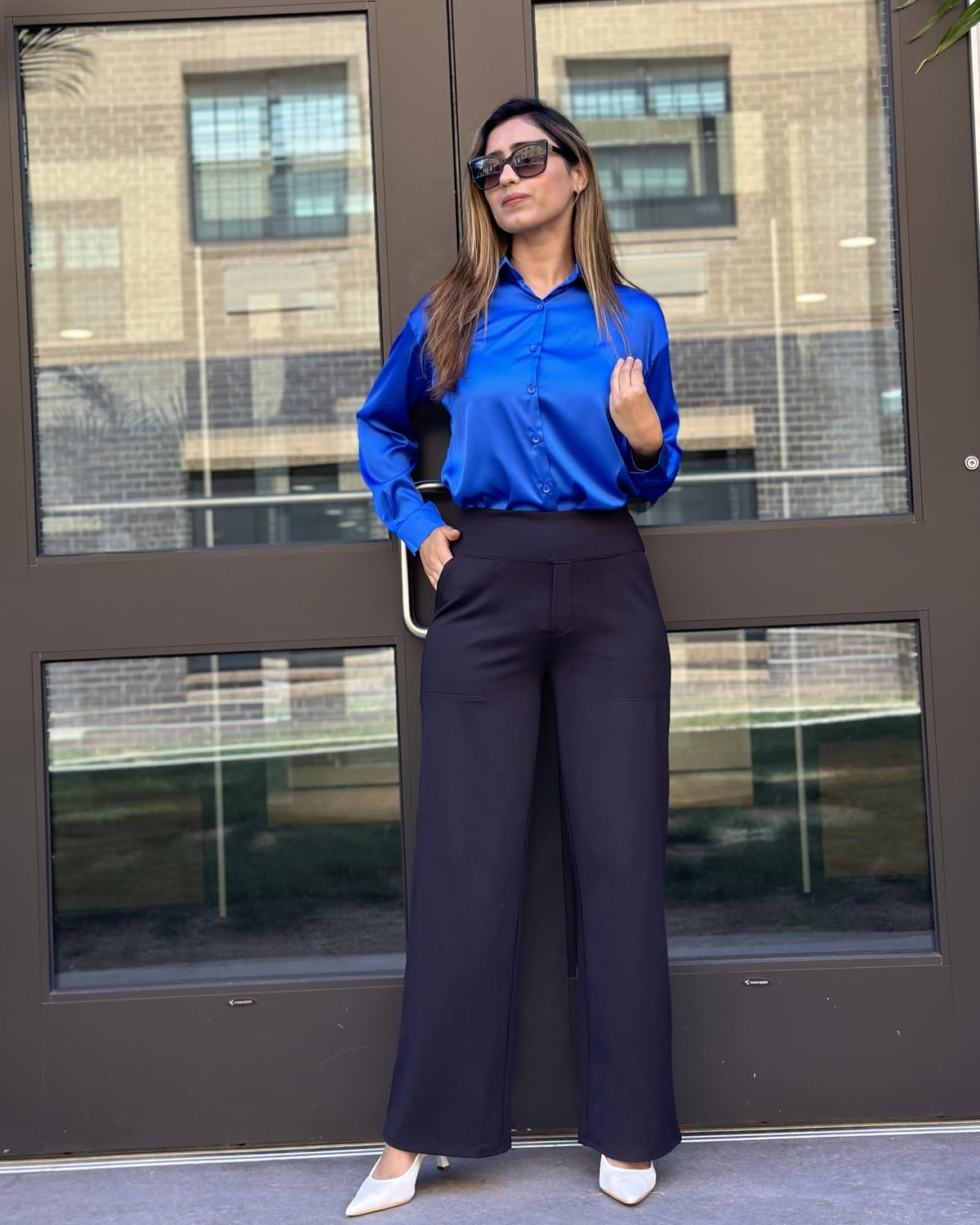 Women's Pants High-Rise Wide-Leg Four-Way Stretch & Moisture-Wicking