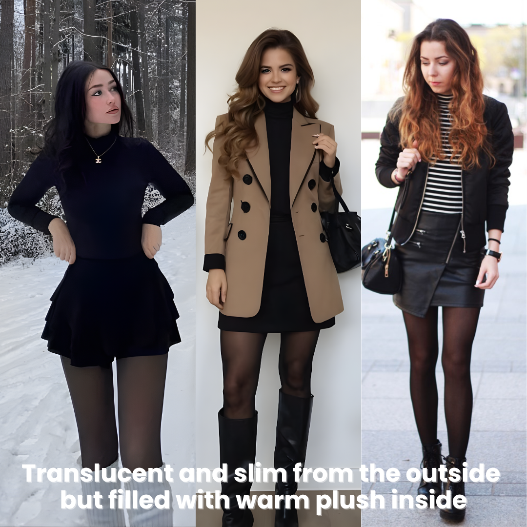 Women's Tights Fleece-Lined Seamless Sheer Look