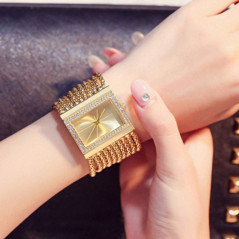 Women's Watch Rhinestone Dial Stainless Steel Mesh Bracelet